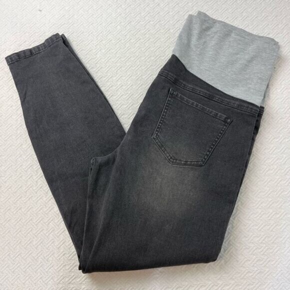 Rose Maternite Women’s Maternity Pregnancy Stretch Gray Jeans Pants XL - Picture 11 of 11